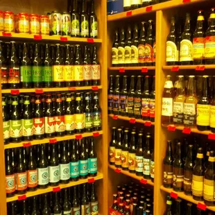 a wide selection of beer