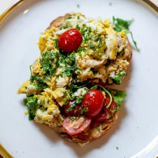 Egg Scramble on Toast