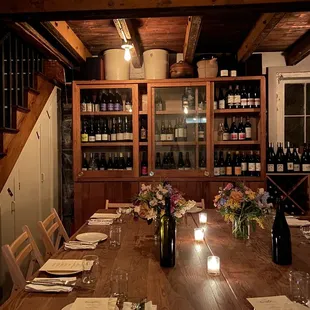 a table set for a wine tasting