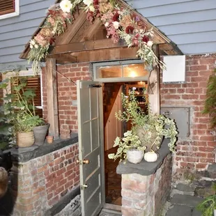 the entrance to the home