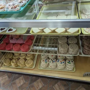a variety of cookies and pastries