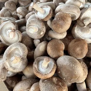 a box of mushrooms