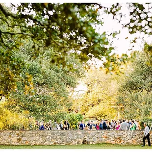 Cocktail hour with stunning cool tree coverage!