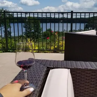 View of the lake from the patio