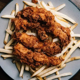 chicken wings and fried chicken, food
