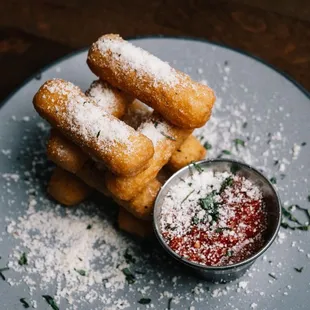 food, donuts, dough desserts