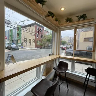 Bar seating upstairs