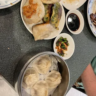 Pot stickers, chive dumplings, Shanghai XLB dumplings