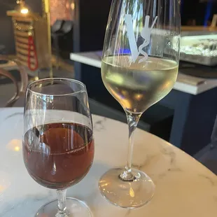 The Moscatel dessert wine (left) and White Blend from Spain