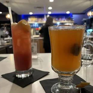 Hot Toddy and another one of their whiskey drinks with citrus