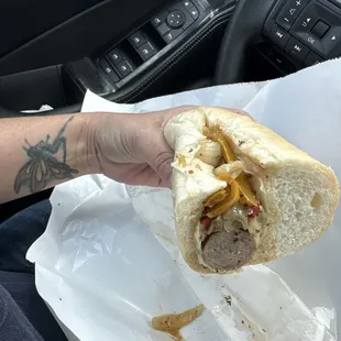 Italian Sausage with peppers and onions
