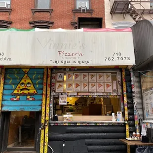 the front of the restaurant
