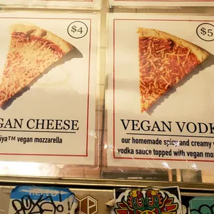 a variety of pizzas