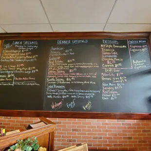 Specials on board in entry