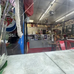 Inside store