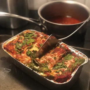 Vegetarian lasagne. Yum!