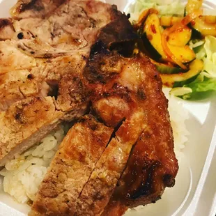 Pork chop lunch box $7