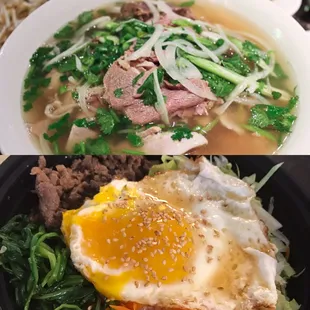 Pho and BiBimBap. These are our speciality! You can always depend theses two.