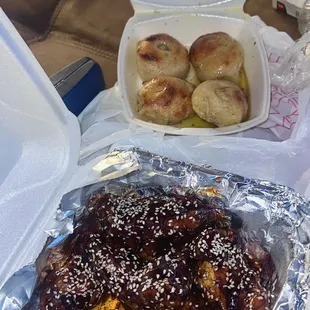 Garlic Knots + Sesame Wings