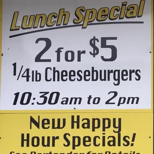 2 for $5 cheeseburgers!
