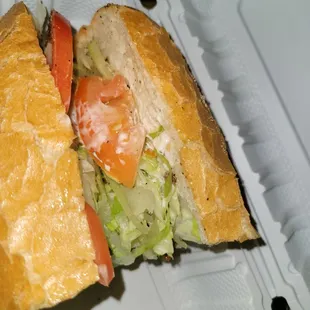 Cheesesteak Sub with Lettuce and tomato