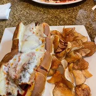 Chicken parm with homemade fries