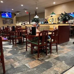 the dining area