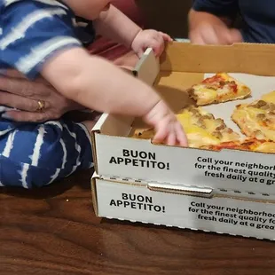 Baby loved the pizza