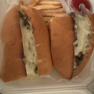 Philly cheesesteak sandwich