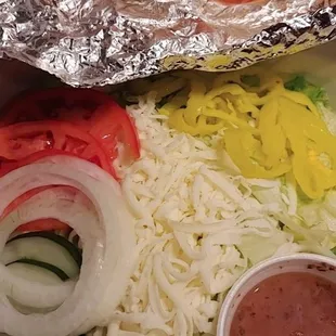 House salad with homemade vinaigrette dressing