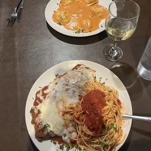 Lobster Ravioli Chicken Parmasean