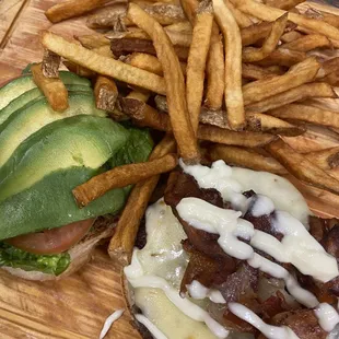 California Burger with Hand Cut French Fries