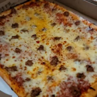 Monday Cheese Pizza with Sausage