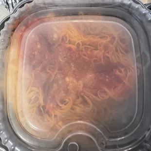 Angel hair with marinara