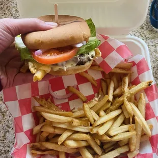 Cheeseburger Deluxe with French Fries