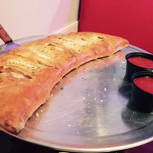 Large Stromboli. This one was loaded with steak &amp; cheese.