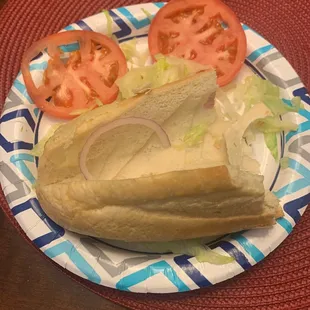 Italian hoagie hard as a rock bread