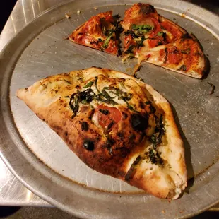 Wood fire calzone. Delish!