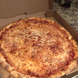 Plain cheese pizza.