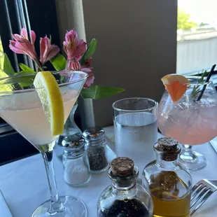 a variety of cocktails