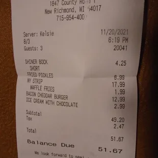 Final tab.