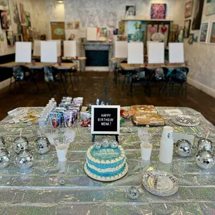 Birthday party set up.