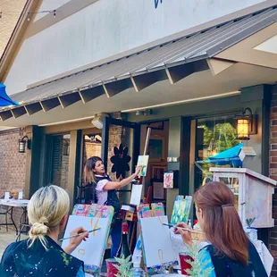 Painting on the Patio!