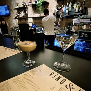 Espresso Martini and Ranga Ranga Sauvignon Blanc, delicious!