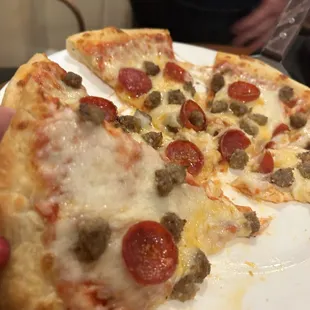 Pepperoni and Sausage pizza
