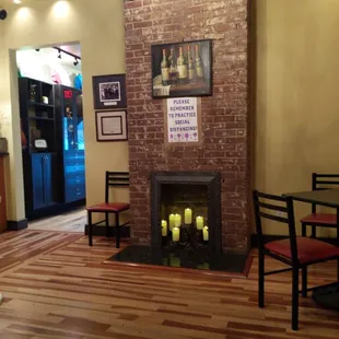 One of the original chimneys in the tasting house.