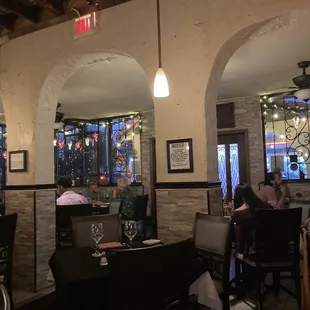 View from our table. We were just in front of the piano.