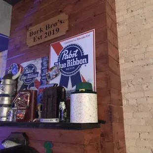 Bar walls filled with class