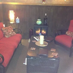 One of four semi-private sitting room