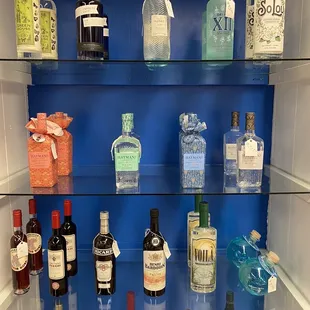 bottles of wine and spirits